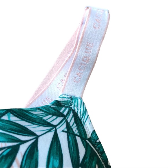 Cacique Lightly Lined T-Shirt bra 42DD botanic leaf print - Picture 3 of 5